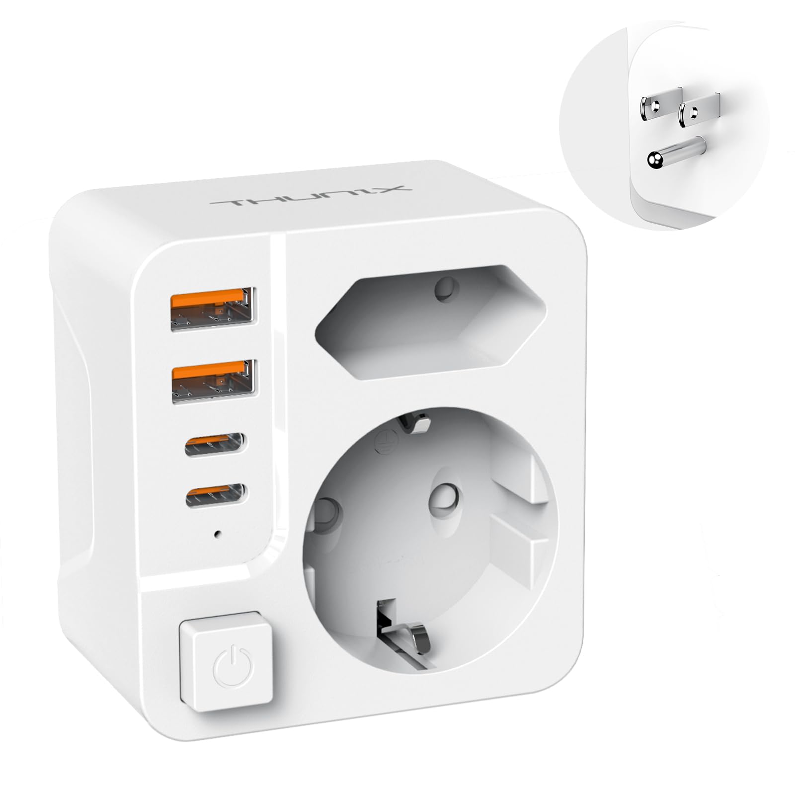 Adaptateur De Voyage Universel - Prise UK/USA Vers Europe/France - Neuf Dans Son Emballage